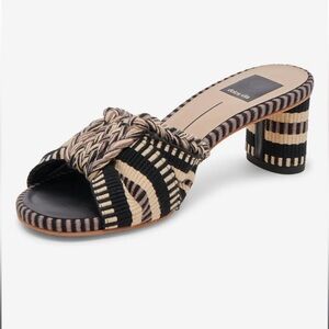 Dolce Vita Dallie Black Woven Heeled Sandal